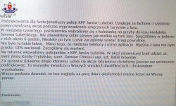 Podziękowania dla policjantów